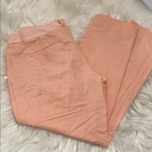 Peach pattern crop pants
